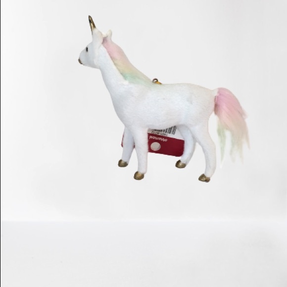 Unicorn ornament NWT white with rainbow mane, tail - Picture 5 of 5